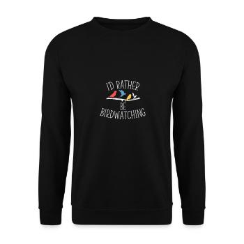 Je préférerais être ornithologue ornithologue maintenant - Sweat-shirt Unisexe - noir - Devant - Alina (178cm) & Michal (187cm)