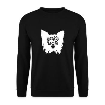 Yorkie Mom - Unisex Sweatshirt - black - Front - Alina (178cm) & Michal (187cm)