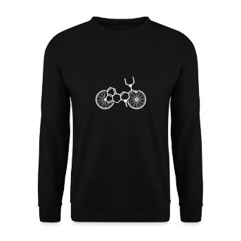 LSD Bicycle Day Albert Hofmann Acid Molekül - Unisex Pullover - Schwarz - Vorne - Alina (178cm) & Michal (187cm)