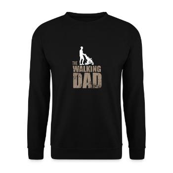 Cadeau drôle de père qui marche - Sweat-shirt Unisexe - noir - Devant - Alina (178cm) & Michal (187cm)
