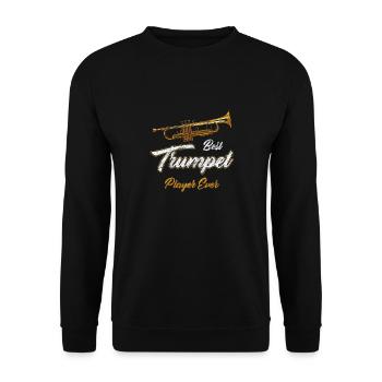 Trompete - Unisex Pullover - Schwarz - Vorne - Alina (178cm) & Michal (187cm)