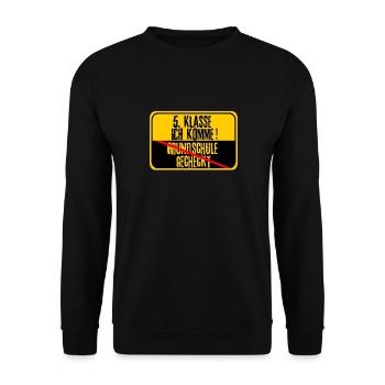 5. klasse ich komme Grundschule Abschluss Schule - Unisex Pullover - Schwarz - Vorne - Alina (178cm) & Michal (187cm)