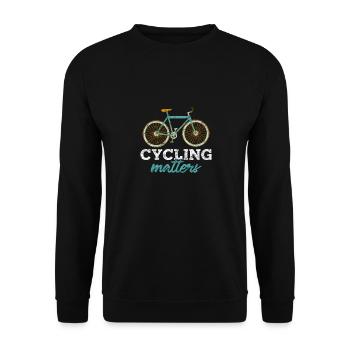 To go biking - Unisex Sweatshirt - black - Front - Alina (178cm) & Michal (187cm)