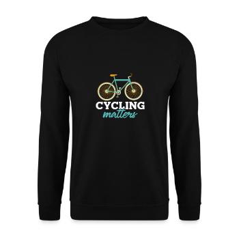 To go biking - Unisex Sweatshirt - black - Front - Alina (178cm) & Michal (187cm)