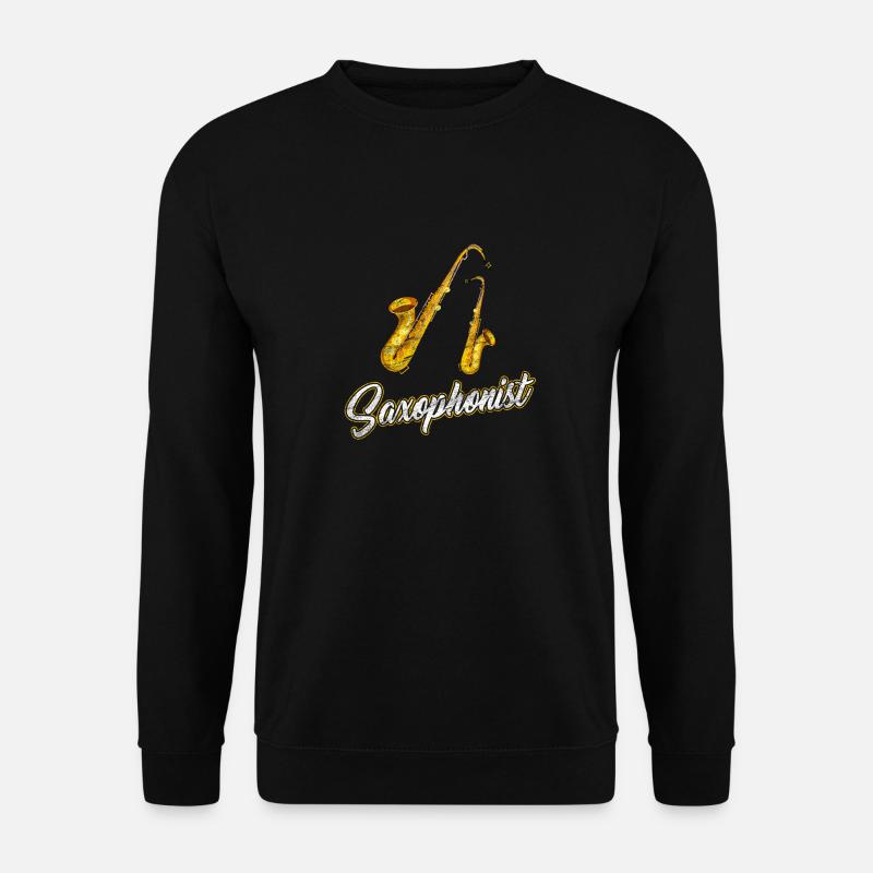 Saxophon - Unisex Pullover - Schwarz