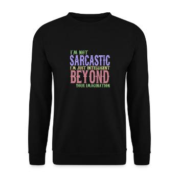 iltelligent beyond your imagination - Unisex Pullover - Schwarz - Vorne - Alina (178cm) & Michal (187cm)