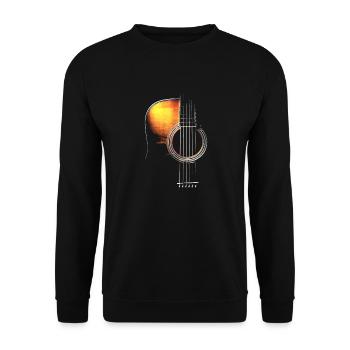 GUITAR ART musique relax préféré meilleur ami guitare - Sweat-shirt Unisexe - noir - Devant - Alina (178cm) & Michal (187cm)