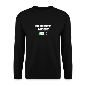 Burpee Mode ON - Unisex Sweatshirt - black - Front - Alina (178cm) & Michal (187cm)