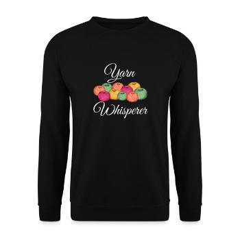 Yarn Whisperer Yarn Whisperer Knitting Crochet - Unisex Sweatshirt - black - Front - Alina (178cm) & Michal (187cm)