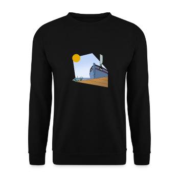 DK-Shirts Nymindegab Drawn - Unisex Pullover - Schwarz - Vorne - Alina (178cm) & Michal (187cm)