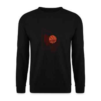Basket Ball Basketball Hit Game Team Gift - Unisex Sweatshirt - black - Front - Alina (178cm) & Michal (187cm)