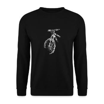 Fahrrad Lenker Reisen Hobby Unfall Helm Geschenk - Unisex Pullover - Schwarz - Vorne - Alina (178cm) & Michal (187cm)