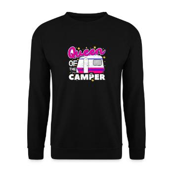 Camping Queen - Sweat-shirt Unisexe - noir - Devant - Alina (178cm) & Michal (187cm)