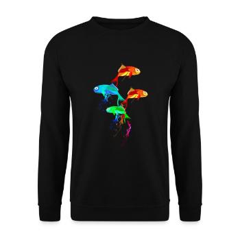 Aquarium - Unisex Sweatshirt - black - Front - Alina (178cm) & Michal (187cm)