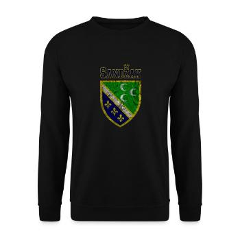 sandzak Banner sandzaklija - Unisex Sweatshirt - black - Front - Alina (178cm) & Michal (187cm)