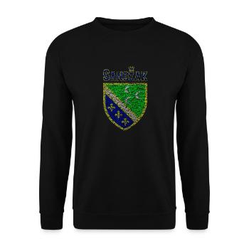 Sandzak flag sandzaklija jebote - Unisex Sweatshirt - black - Front - Alina (178cm) & Michal (187cm)
