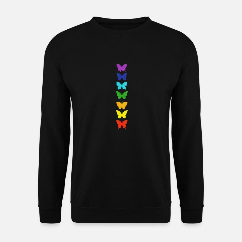 Butterfly Schmetterling 7 Chakra Meditation Yoga - Unisex Pullover - Schwarz