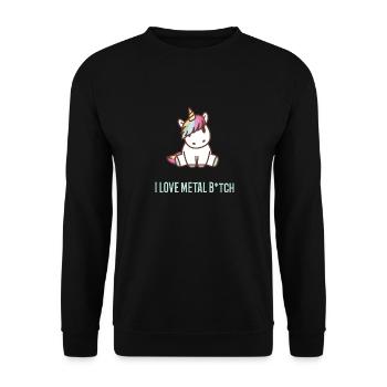 Licorne - Sweat-shirt Unisexe - noir - Devant - Alina (178cm) & Michal (187cm)