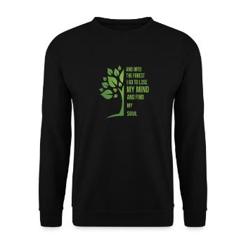 Et dans la forêt je vais perdre mon esprit - Sweat-shirt Unisexe - noir - Devant - Alina (178cm) & Michal (187cm)