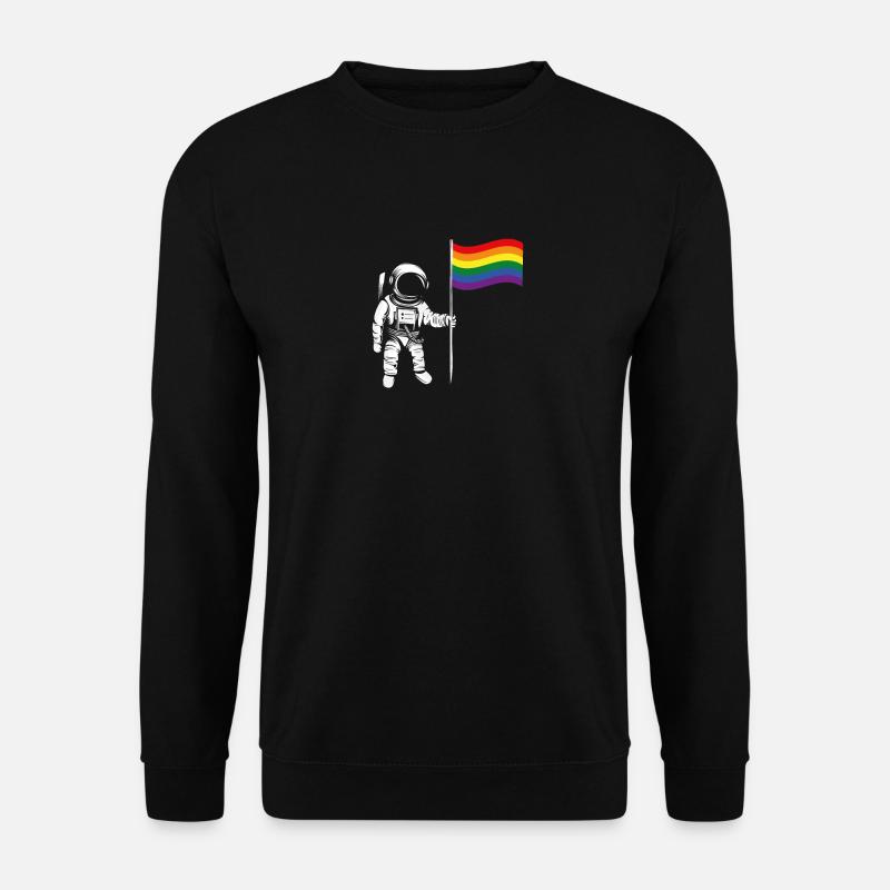 Astronaut Homo Homosexuell Pride LGBTQ Geschenk - Unisex Pullover - Schwarz
