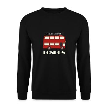 London - Unisex Pullover - Schwarz - Vorne - Alina (178cm) & Michal (187cm)