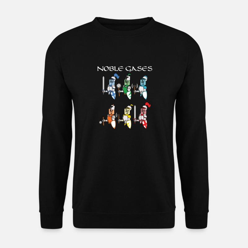 Funny Chemistry Medieval Science Noble Gases Knigh - Unisex Pullover - Schwarz