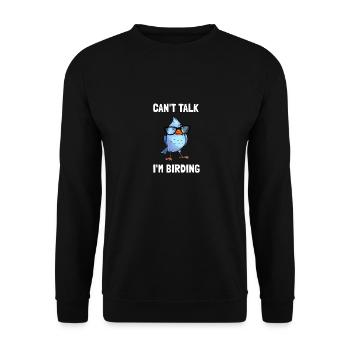 Birdwatching Birding Binoculars Birdwatcher - Unisex Sweatshirt - black - Front - Alina (178cm) & Michal (187cm)
