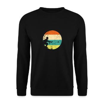 Pétanque Bocce Boccia Boules Françaises Joueur De Jeu - Sweat-shirt Unisexe - noir - Devant - Alina (178cm) & Michal (187cm)