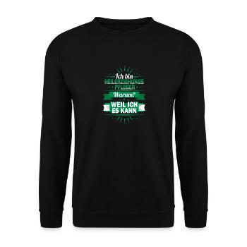 Ich bin Heilerziehungspfleger - Unisex Pullover - Schwarz - Vorne - Alina (178cm) & Michal (187cm)