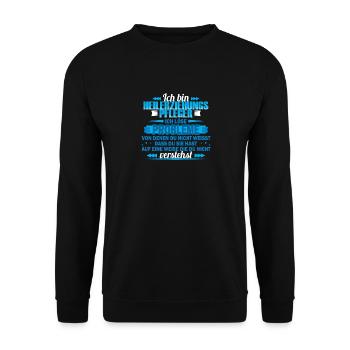 Ich bin Heilerziehungspfleger - Ich löse Probleme - Unisex Pullover - Schwarz - Vorne - Alina (178cm) & Michal (187cm)