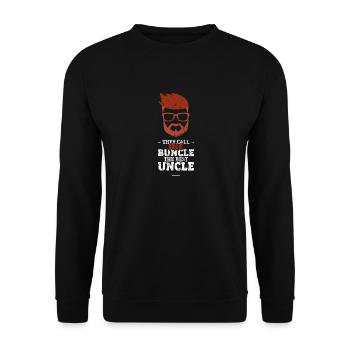 Man Names Me Buncle The Best Uncle - Unisex Sweatshirt - black - Front - Alina (178cm) & Michal (187cm)