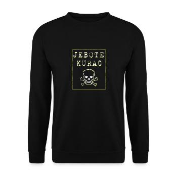 Jebote Kurac Balkan shirt Bosna sandzak Hrvatska - Unisex Pullover - Schwarz - Vorne - Alina (178cm) & Michal (187cm)