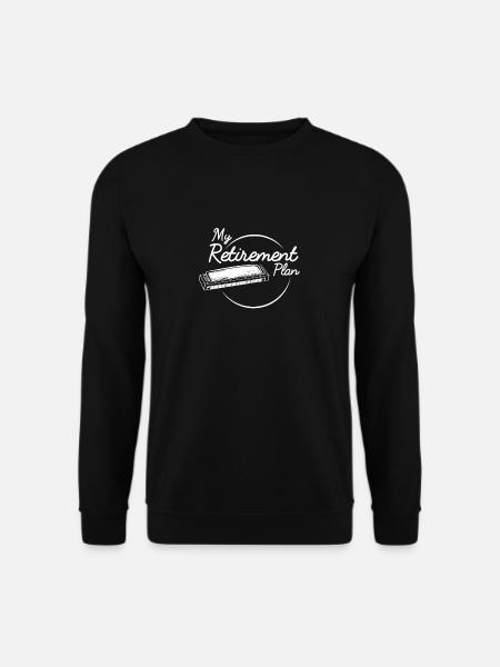 Harmonica Retirement Plan Musician Mouth Organ - Sweat-shirt Unisexe - noir