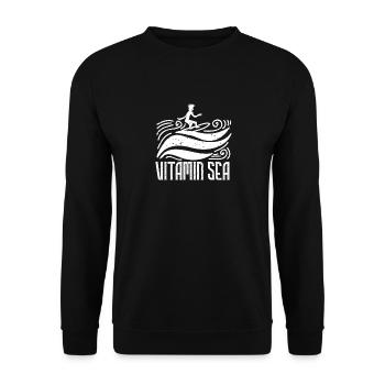 Vitamin Sea - Unisex Sweatshirt - black - Front - Alina (178cm) & Michal (187cm)