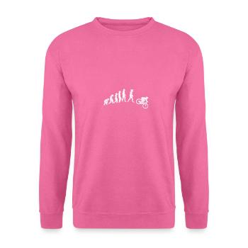 Evolution Mountainbiken für Mountainbiker - Unisex Pullover - Pink - Vorne