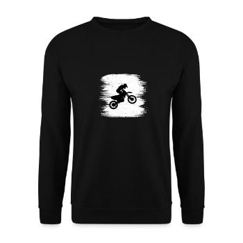 Motocross Dirt Bike Racing Biking Biker Enduro - Unisex Pullover - Schwarz - Vorne - Alina (178cm) & Michal (187cm)