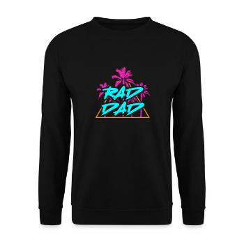RAD DAD Meilleur papa jamais Papa Papi Vater - Sweat-shirt Unisexe - noir - Devant - Alina (178cm) & Michal (187cm)