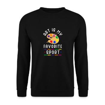 Künstler - Unisex Pullover - Schwarz - Vorne - Alina (178cm) & Michal (187cm)