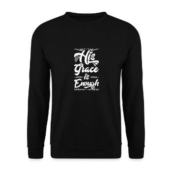 Verset de la Bible chrétienne Bible Jésus Foi Religion - Sweat-shirt Unisexe - noir - Devant - Alina (178cm) & Michal (187cm)