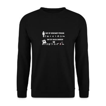 Salsa Dance Dancing Latin Dancer Salsero - Unisex Sweatshirt - black - Front - Alina (178cm) & Michal (187cm)