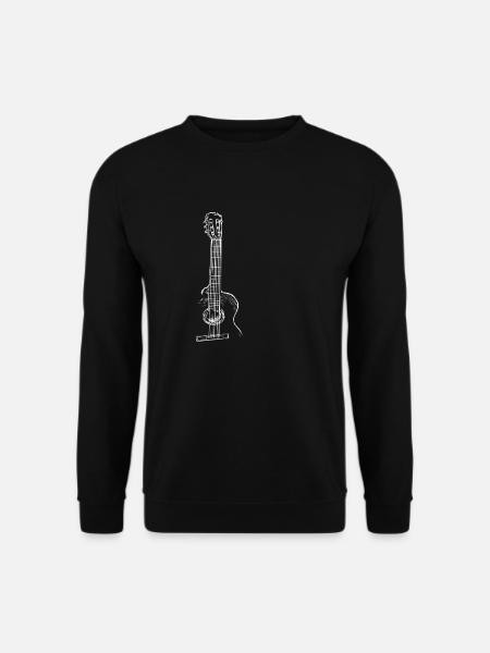 Guitar Tee, Music print, Musician product - Unisex Sweatshirt - black