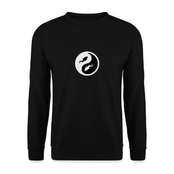 Scuba Diving Ying And Yang Diver Diving Underwater - Unisex Sweatshirt - black - Front - Alina (178cm) & Michal (187cm)