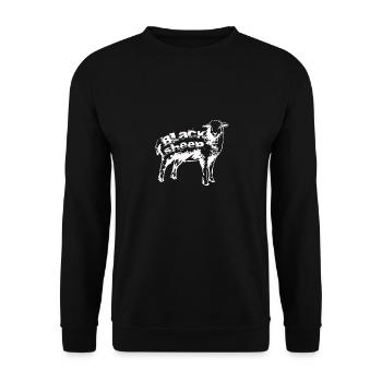 Black sheep - Unisex Sweatshirt - black - Front - Alina (178cm) & Michal (187cm)