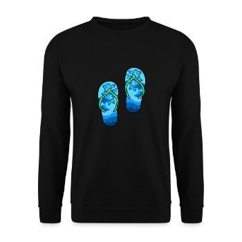 Flip flops - Unisex Sweatshirt - black - Front - Alina (178cm) & Michal (187cm)