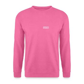 Shérif adjoint Plain White Small Text Design Front - Sweat-shirt Unisexe - rose - Devant
