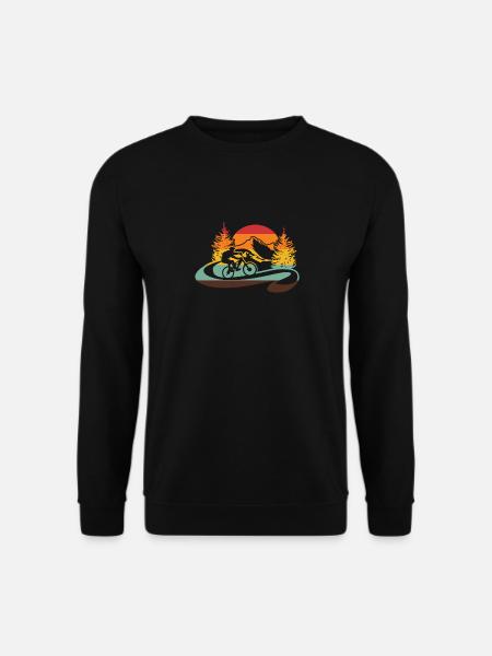 retro Mountainbike für Mountainbiker - Unisex Pullover - Schwarz