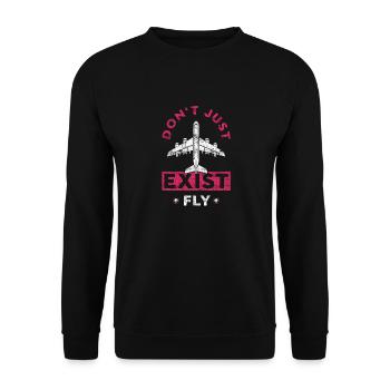 pilot - Unisex Sweatshirt - black - Front - Alina (178cm) & Michal (187cm)