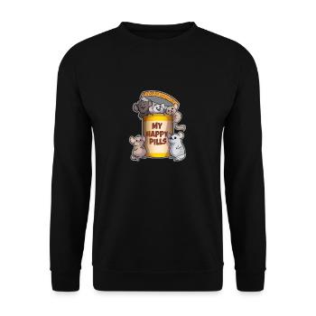 Chinchilla Haustier Süß Liebhaber - Unisex Pullover - Schwarz - Vorne - Alina (178cm) & Michal (187cm)