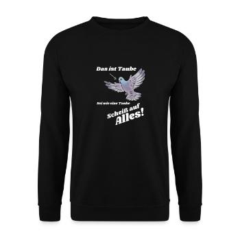 Fun Shirt - Unisex Pullover - Schwarz - Vorne - Alina (178cm) & Michal (187cm)