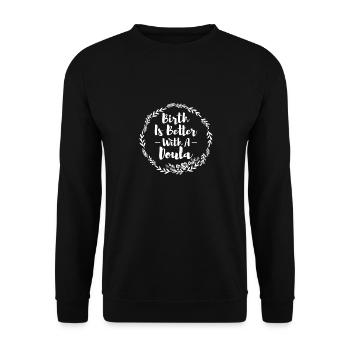 Obstetrician Doula midwife birth pregnancy - Unisex Sweatshirt - black - Front - Alina (178cm) & Michal (187cm)